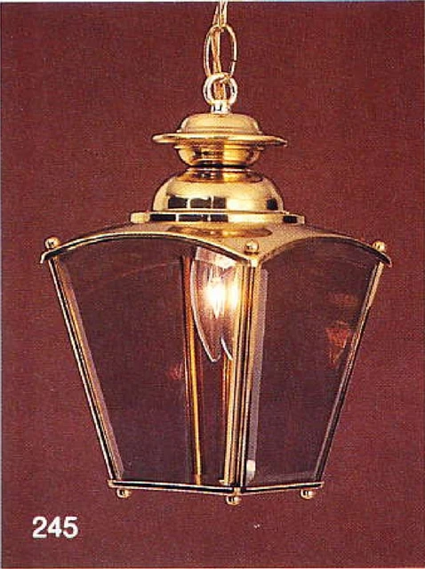 Accesorio de luz colgante de latón desgastado American Lantern 245-53