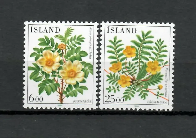 s34013 ISLAND ICELAND ISLANDA MNH 1984 Flowers 2v
