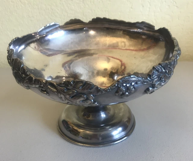 Silver Plated Bowl Frm St. Louis Silver Company Quadruple #1129 6” Tall