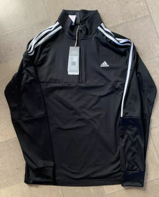 Adidas  Track Top Quarter Zip Jacket Black White 100% Authentic 16 Years 2