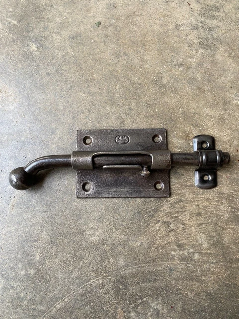 Ancien verrou en fer forgé pour porte,serrure ferrure
