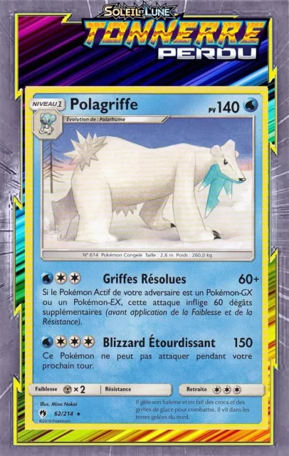 Polagriffe - SL08:Tonnerre Perdu - 62/214 - Carte Pokemon Neuve Française