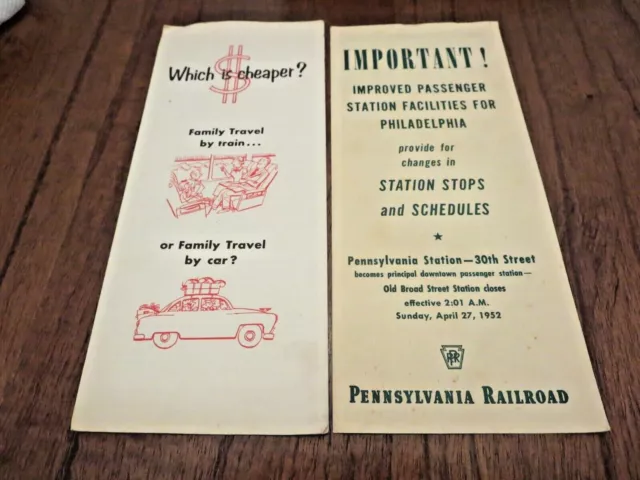 Vintage 1950s Pennsylvania Railroad "Which is Cheaper?"  + Improved Facility- 2