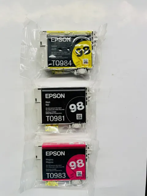 EPSON 98 High Capacity Ink Cartridges - Black, Magenta, Yellow (Qty 3)