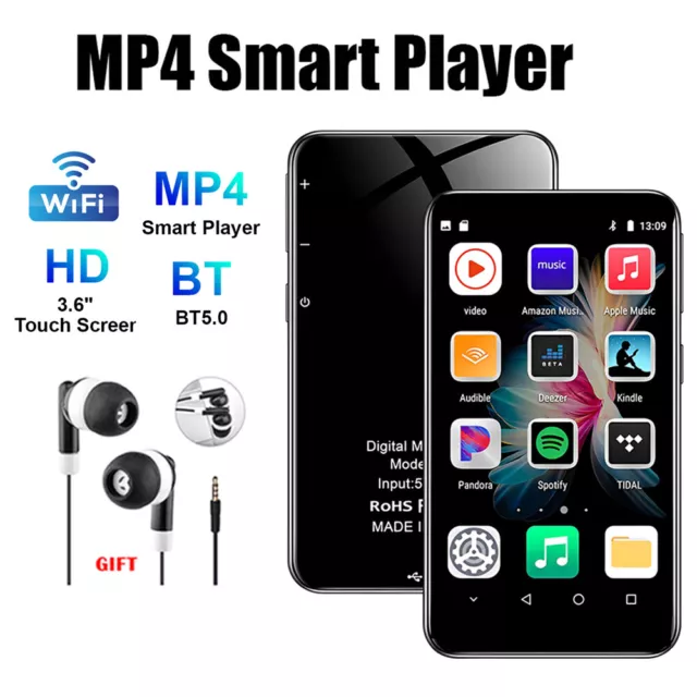 Touch Screen MP3/MP4 Player Bluetooth 5.0 Media Player WiFi Android Portable NEW