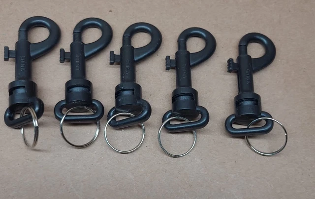 5 broches de langosta giratorios de plástico grueso con llavero llave de coche