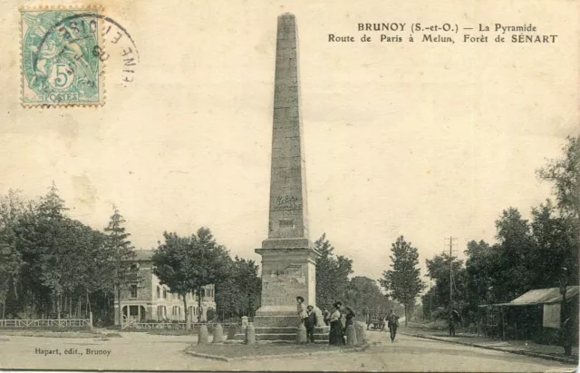 Carte BRUNOY La Pyramide Route de Paris à Melun Forêt de Sénart