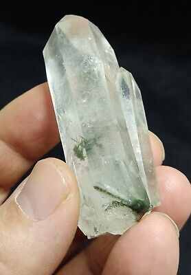 An Aesthetic Natural Quartz crystal with chlorite inclusions 49 grams 12