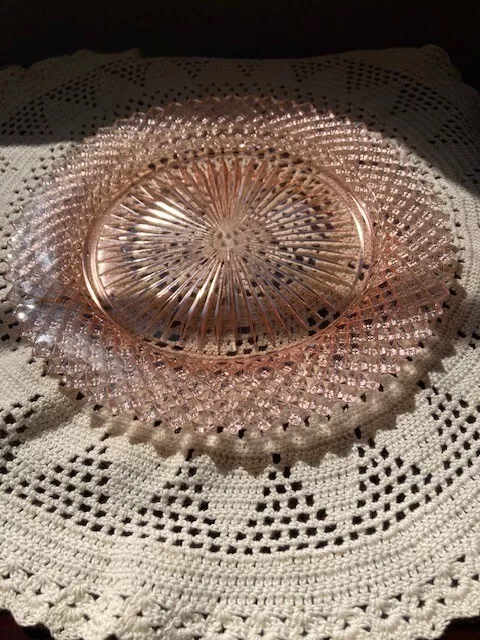 Anchor Hocking Miss America pink depression glass dinner plate 8 1/2 inch