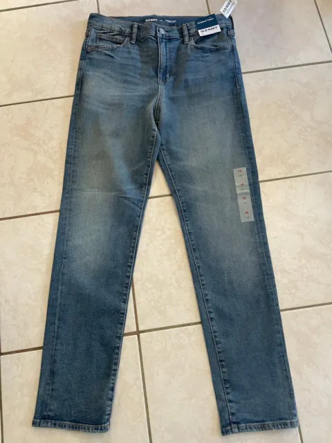NWT Boys denim blue pants jeans size 18 Old Navy original Taper built flex