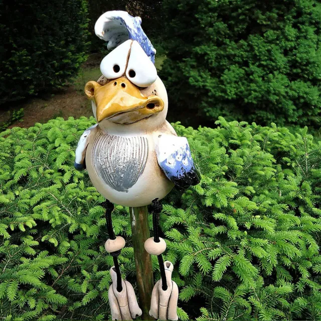 Kunstharz-Garten-Huhn-Statue Art Farm Dumb Chicken Sculpture Ornament (Blau)