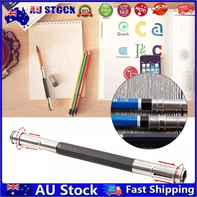 AU Dual-headed Art Write Tool Extender Creative Pencil Sleeve Painting Drawing T