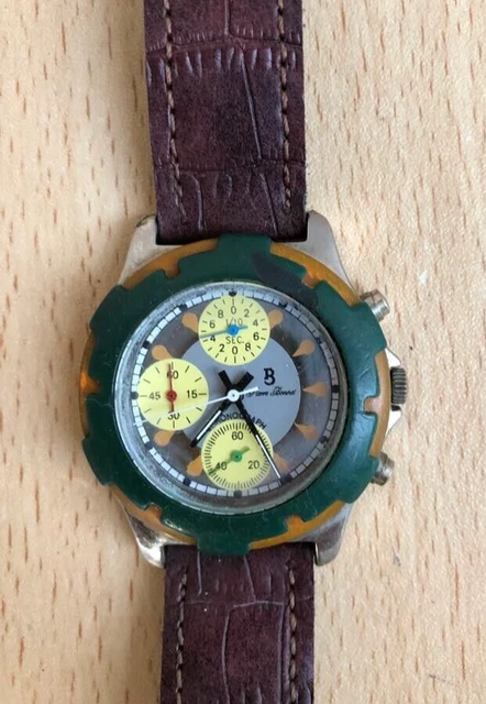 Boîtier De Montre Pierre Bonnet Chronographe - 37,3 Mm - Acier - Occasion - Pièce De Mouvement