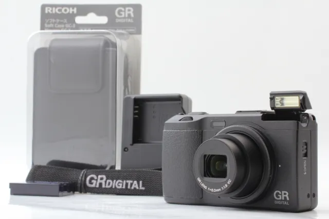 【MINT w/ Case】Ricoh GR Digital IV 10.4MP Black Digital Camera From JAPAN