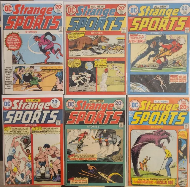 Strange Sports Stories 1-6, Complete Series. Bronze Age DC 1973 Full Run