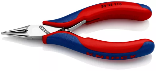 KNIPEX Elektronik-Greifzange 115mm spitz-runde Backen