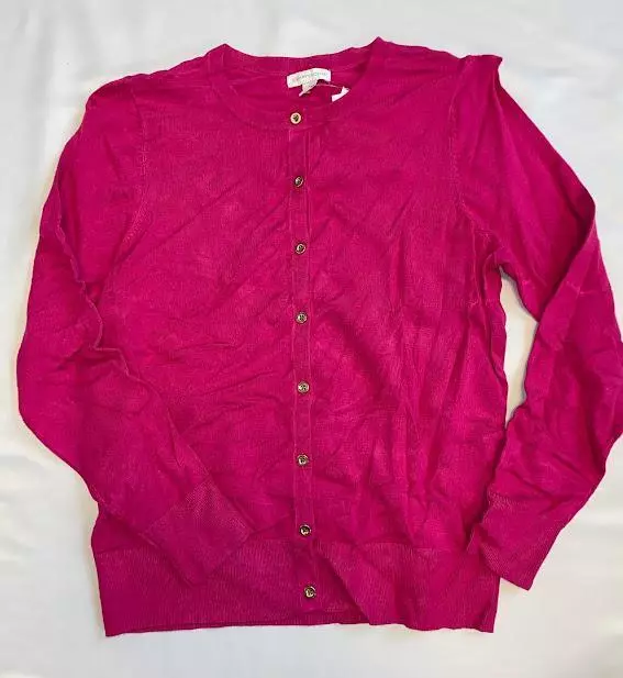 MSRP $50 Charter Club Button Cardigan Ravishing Size Large DEFECT