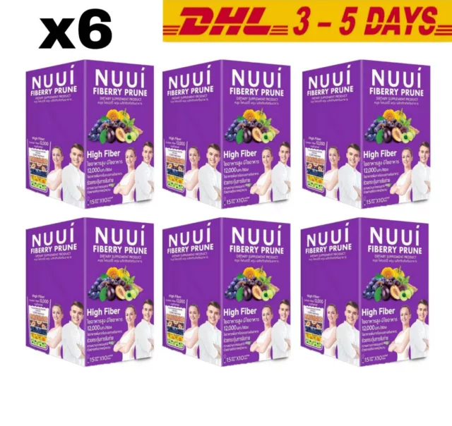 6 x NUUI FIBERRY PRUNE  Supplement High FiberDietary stimulates excretion