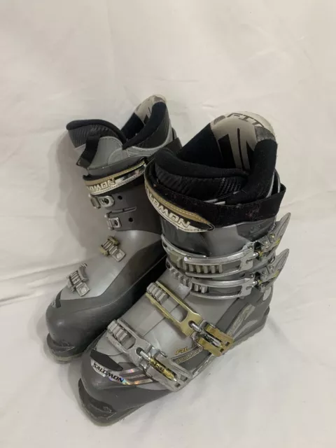 Salomon Alu Mission Ski Boots Grey & Silver Size 298mm 25/25.5 (UK6/6.5) 2
