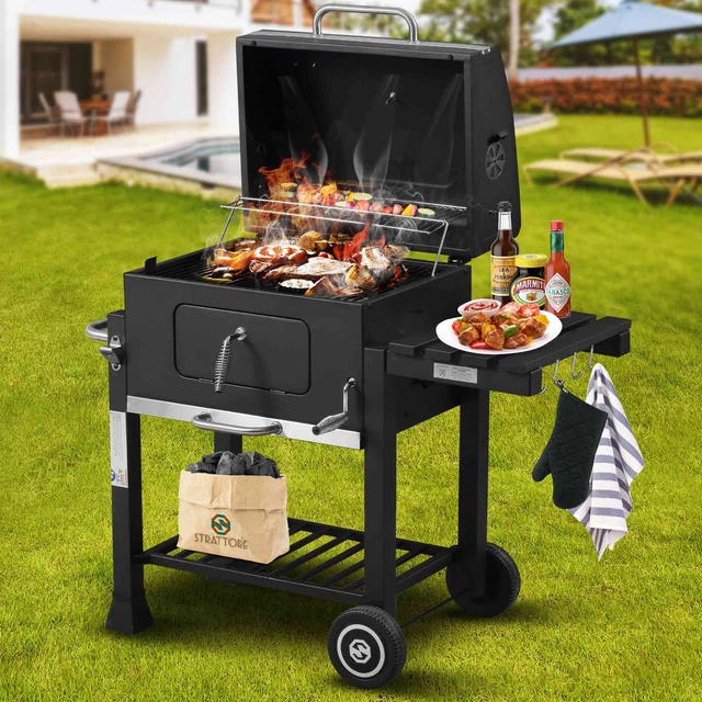 IronMaster C-1608 Barbecue Fonte Charbon de Bois Portable + Mallette de