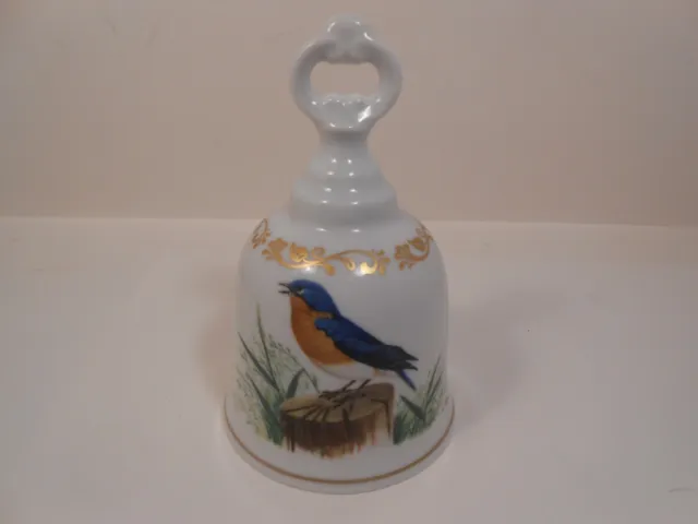 Vintage Danbury Mint Songbirds of America Bell BLUEBIRD Jo Polseno