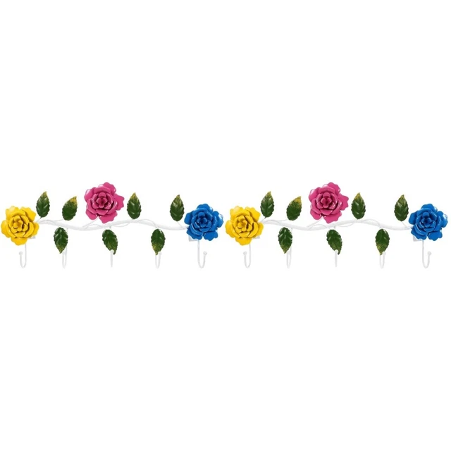 2 un. llaves montadas en pared ganchos estante con forma de flor ganchos colgantes hogar baño