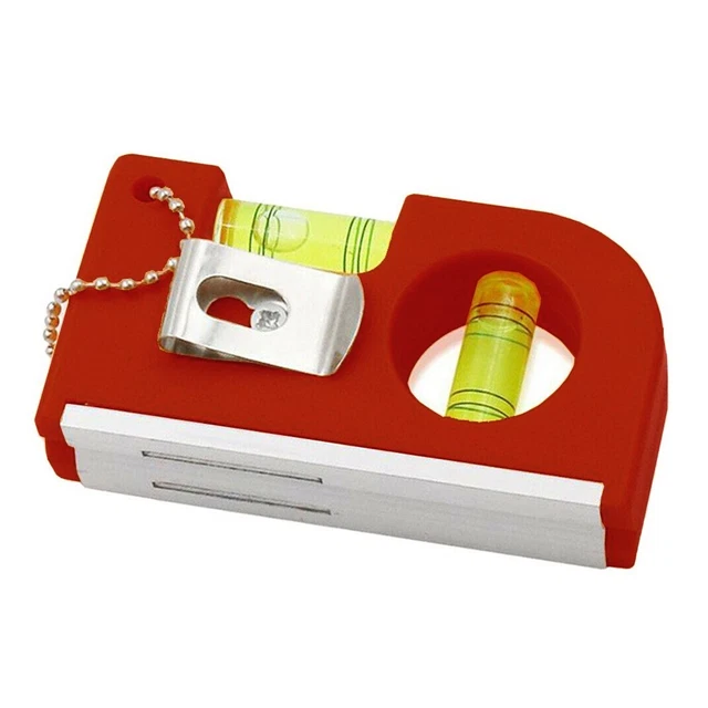 Pratique Clé Chaîne Niveleur 1Pc 2In1 8.5x4.6x2cm Alliage Aluminium +ABS