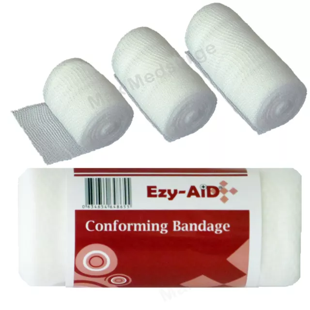 12pk Ezy-Aid CONFORMING Bandage -  10cm x 4M - Premium Stretch Nylon/Viscose