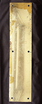 3.5"x15" Distressed Vintage Solid Brass Patina Swinging Pivot Door Push Plate