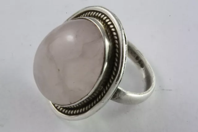 Design Pierre de Lune Anneau Femmes Travail Manuel Bague en Argent 925 Vrai / 2