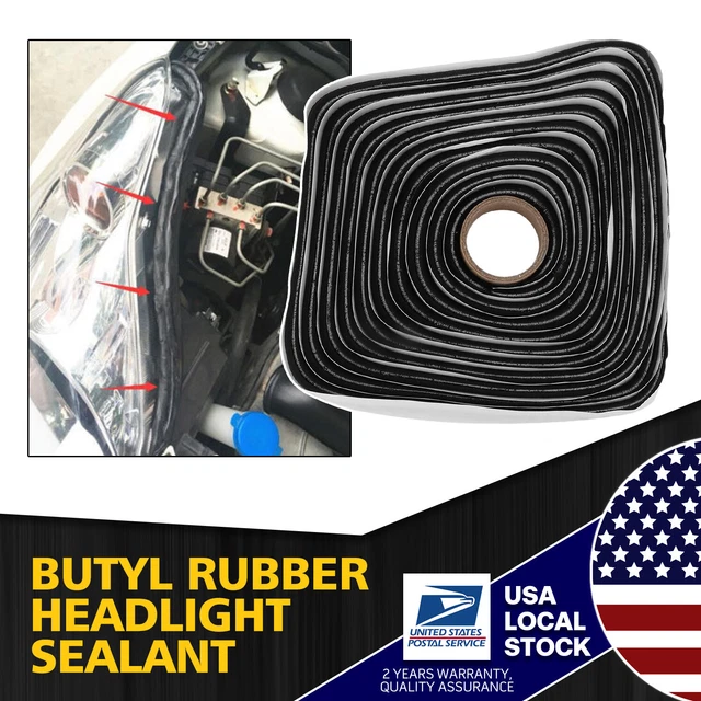 12M BUTYL TAPE Rubber Glue Headlights Sealant Retrofit Reseal Headlamps