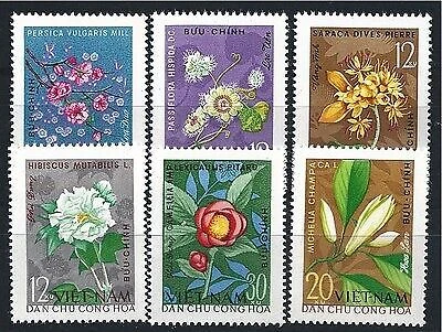 Vietnam 1964 Minr : 301 - 306 Fleurs Flore Menthe