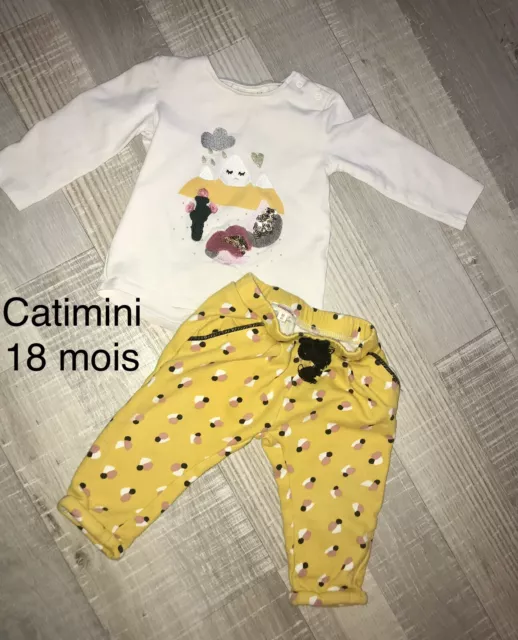 Catimini 18 MOIS Fille: Ensemble Jegging+ T Shirt Lama Hiver 2019 2020 BE