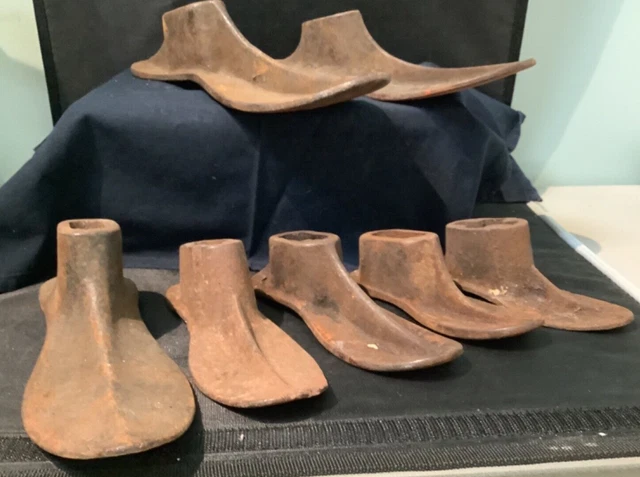 7 VTG adult & children shoe lasts molds forms. For crafts or display. Ds17.