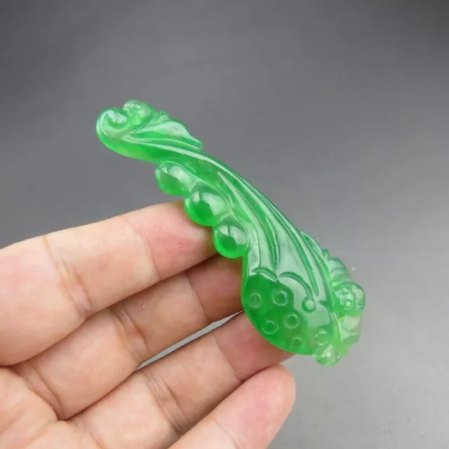 China,jade,pure manual carving,Jadeite jade,Lotus & Bat,pendant A621 3