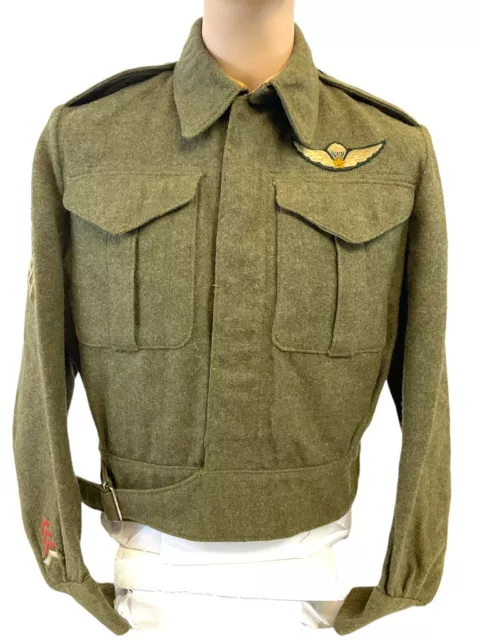 WW2 Canadian Airborne Canada Sgt Sergeant Battle Dress Jacket Unnamed 1944 Dated