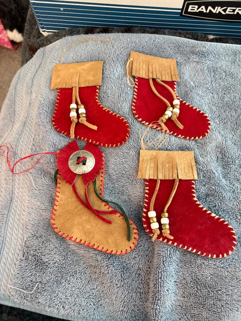 Vintage Chief Hawk-Eye Mocc Leather Moccasin Kit Native American Sandra Marion Learning to make moccasins at 13 years old main image 4