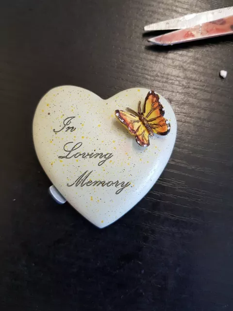 Graveside Memorial Heart. In Loving Memory. 7cm Heart. Memorial. 2