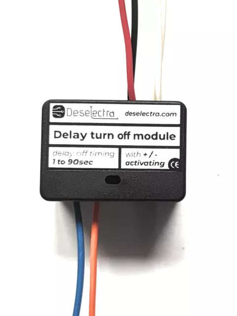 Car positive & negative activating timer switch relay 1-90s 20A delay off 12V