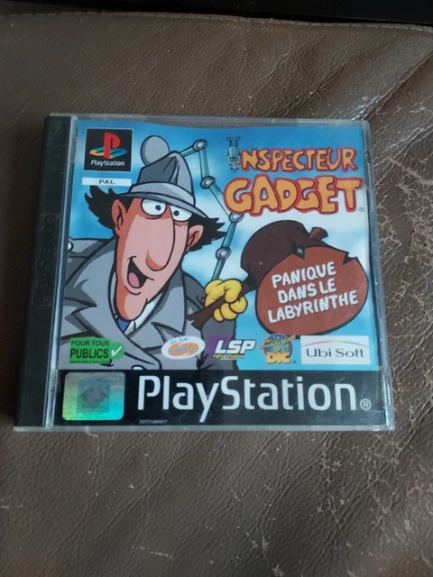 Jeu PS1 Inspecteur Gadget : Panique Dans Le Labyrinthe - Version Française, Sans Notice - Bon état