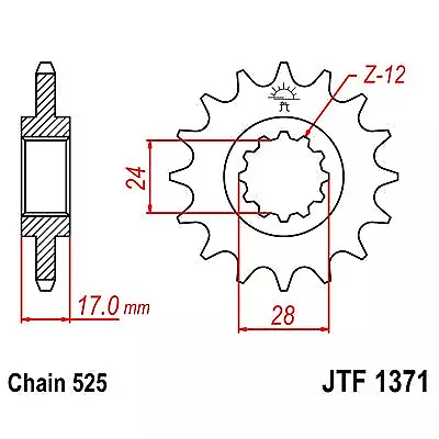 45387 - PIGNON EN CAOUTCHOUC 1371 steel 15 dientes compatible avec HONDA CBF 600