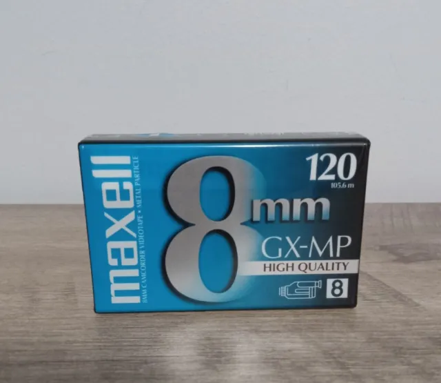 Cinta de casete de video para videocámara Maxell 8 mm GX-MP de alta calidad 120 nueva sellada nueva en paquete