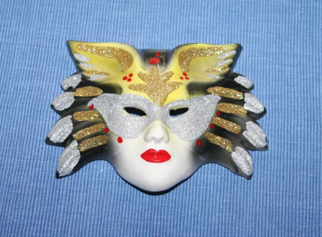 Wanddekoration: Maske aus Keramik / venezianischer Stil 3