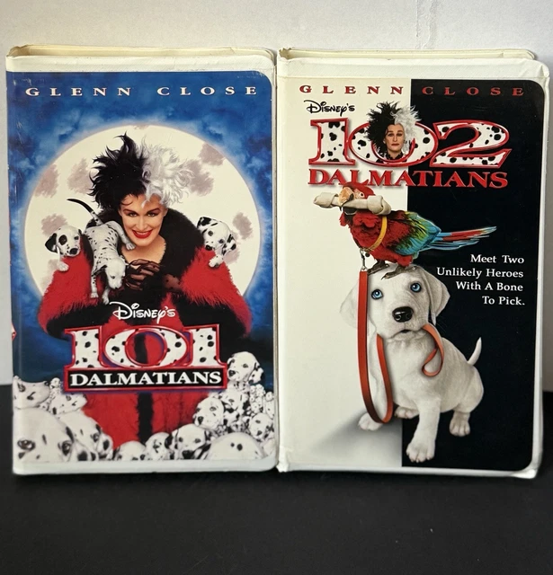DISNEY'S 101 DALMATIANS 102 Dalmatians w/ Glenn Close on VHS