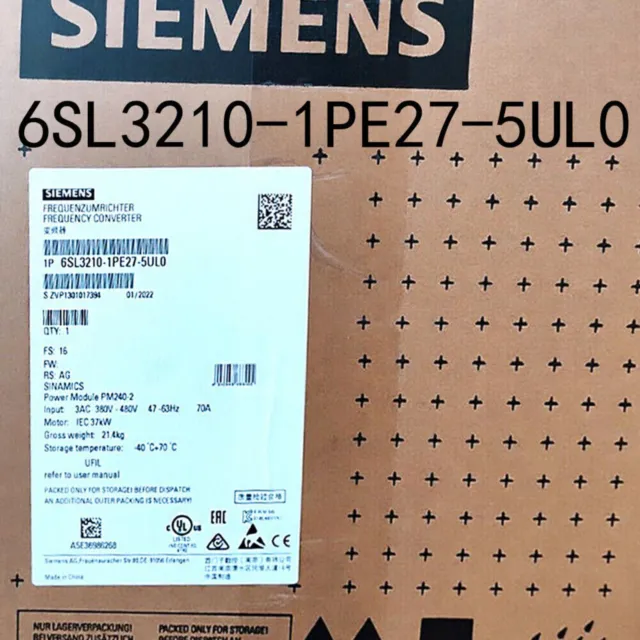 New Siemens G120 POWER MODULE PM240-2 6SL3210-1PE27-5UL0 6SL3 210-1PE27-5UL0