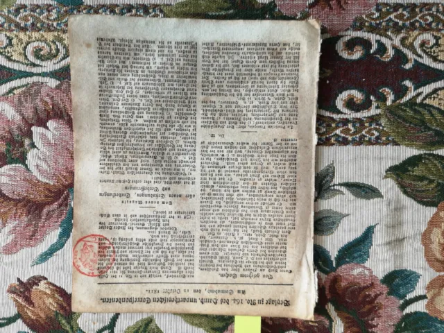 1811 Zeitung  Hamburg b164 Einberufung unter Napoleon in Sülz