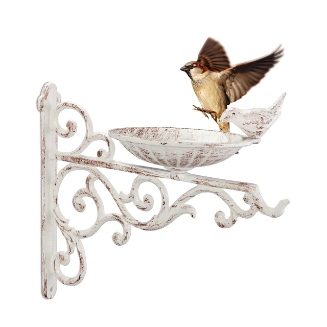 Vogeltränke Wandmontage Vogel-Trinkschale Vogel Wasserschale Gusseisen Vogelbad
