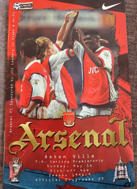 arsenal home programmes 1998/1999