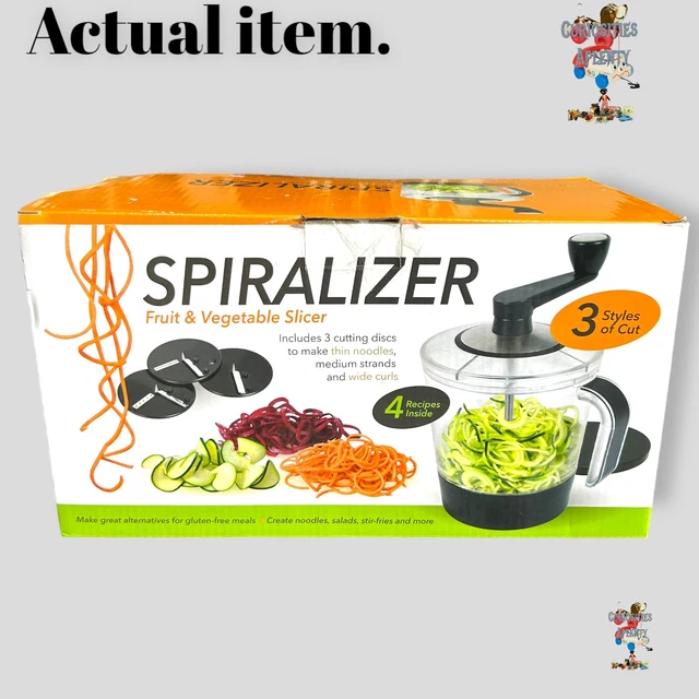 Affettatrice a spirale per frutta e verdura include 3 dischi da taglio in scatola