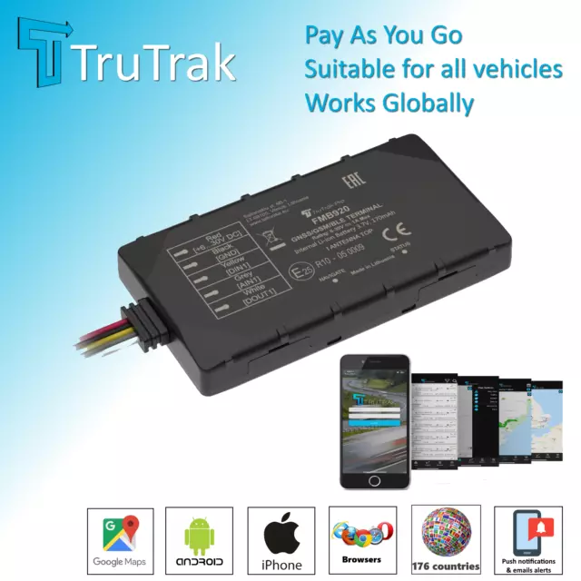 TruTrak GPS Tracker - Echtzeit Fahrzeug Auto Van Tracking Gerät System - PAYG